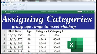 how to group age range in excel vlookup [upl. by Nilek900]