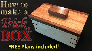 Woodworking How to make an awesome trick box  FREE plans [upl. by Hasin]