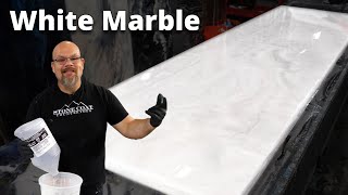 How to make White Exotic Marble with Epoxy  Stone Coat Epoxy [upl. by Kcirddahc662]