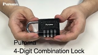 User Guide  How to Set and Reset Puroma 4 Digit Combination Lock  Official Ver [upl. by Manon348]