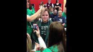 Cheyenne Shaves head for St Baldricks Day crying [upl. by Watkins]