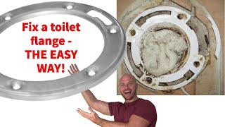 Fix a Broken Toilet Flange from the top [upl. by Newlin]