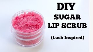 DIY LUSH LIP SCRUB Without coconut oil [upl. by Yelyr]