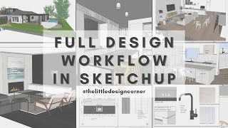 SketchUp for Interior Design  my full design workflow with clients [upl. by Mandel]