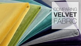 Comparing Velvet Fabric [upl. by Akinor]