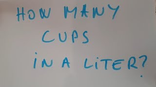 How many cups in a liter [upl. by Yolanda418]