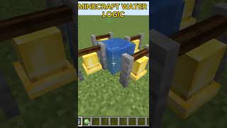 WATER LOGIC IN MINECRAFT 🤣 ytshorts minecraft trending viral waterlogic funnyshorts [upl. by Einnol]