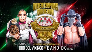 Vikingo Vs Bandido por el Megacampeonato de Lucha Libre AAA [upl. by Raimund]