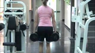 Farmers Walk Demonstration with Dumbbells [upl. by Enyahc]