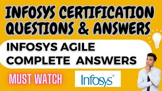 INFOSYS AGILE COMPLETE CERTIFICATION QUESTIONS amp ANSWERS [upl. by Aneroc237]