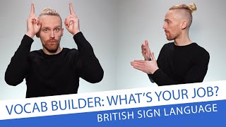 British Sign Language BSL Whats Your Job [upl. by Irem]