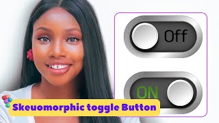 how to design a button in figma skeuomorphic toggle button [upl. by Anoli]