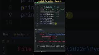 Python Full Course  tuple functions [upl. by Enaerb675]