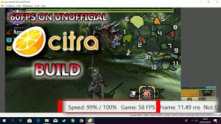 MHXX 60fps ON UNOFFICIAL CITRA BUILD  MHXX Glavenus Gameplay [upl. by Giustino]