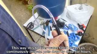 Automatic Plant Watering Gravity Fed Drip System for Home Garden [upl. by Gehman]