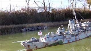 172 scale ship RC HMCS snowberry live performance move [upl. by Schouten]