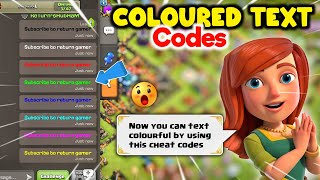 How to Send COLOURED TEXT In Clan Chat  Colour Codes 😍  Clash of clans [upl. by Nomis]