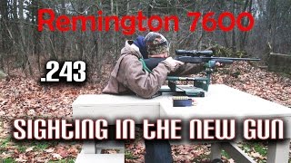 Remington 7600 243 sighting in the new Remington 7600 Pump Action Rifle and Review [upl. by Bardo272]