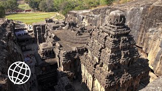 Ellora Caves Maharashtra India Amazing Places 4K [upl. by Tikna]