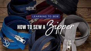 Learning to Sew Part 5 How to Sew a Zipper [upl. by Igor221]