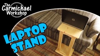 Laptop Stand Snack Table or Bedside Desk  Weekend Woodworking Project [upl. by Randell]