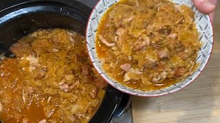 Polish Bigos in slow cooker recipe sauerkraut [upl. by Hezekiah985]