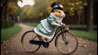 Victorian GentleLady Hamsters on Tiny Bicycles 1 🐹🚲🎩🌸🧐 [upl. by Lowery98]