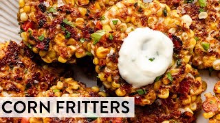 Corn Fritters  Sallys Baking Recipes [upl. by Clark]