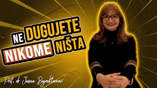 Ne dugujete nikome ništa  INSTAGRAM LIVE｜prof dr sc Jasna Bajraktarević [upl. by Gass]