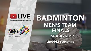 Badminton 🏸 Mens Team finals Indonesia 🇮🇩 vs Malaysia 🇲🇾  29th SEA Games 2017 [upl. by Anala]