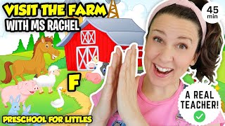 Learn Farm Animals with Ms Rachel  Animal Sounds Old MacDonald Had A Farm  Videos for Toddlers [upl. by Hsital274]