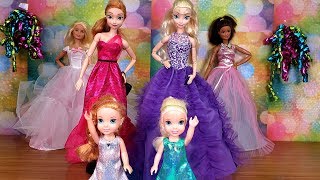 Elsa and Anna toddlers  dress up  Barbie [upl. by Fernando]