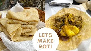 LETS MAKE ROTI  curry chicken  chickpeaPotato  Dosti roti [upl. by Chester867]