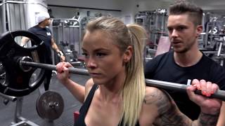 Flirty Personal trainer makes fitness girl uncomfortable during hot session [upl. by Rance]