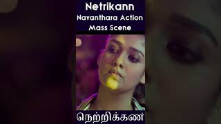 Nayanthara Whatsapp Status  Netrikann Mass Entry Action Scene  Lady Super Star Nayanthara [upl. by Ilrahc]