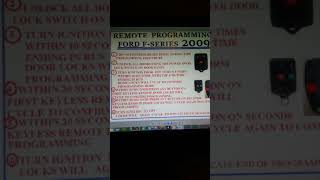 How to Program a new Ford key FOB  Remote [upl. by Saffier]