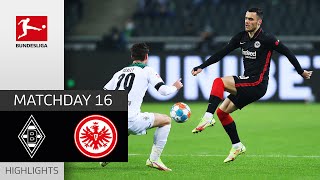 Borussia Mgladbach  Eintracht Frankfurt 23  Highlights  Matchday 16 – Bundesliga 202122 [upl. by Aivon783]