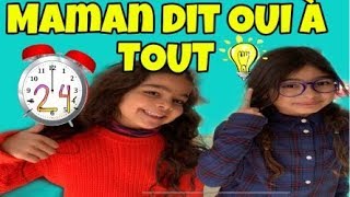 MAMAN DIT OUI À TOUT PENDANT 24H   YES MAN CHALLENGE😲 [upl. by Nevram888]