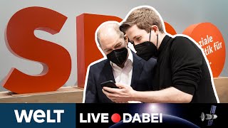 SPDBUNDESPARTEITAG Da gehts lang  Grundsatzrede von Kanzler Olaf Scholz  WELT Live dabei [upl. by Andromache]