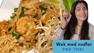 Pad thai oppskrift wok nudler med scampi thaimat Kanokluck [upl. by Heppman179]