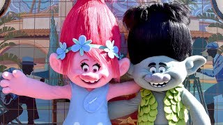 Trolls Poppy and Branch Meet amp Greet at Universal Studios Hollywood DreamWorks Animation [upl. by Kery]