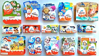 Old Kinder Surprise Eggs  Big unboxing  10 packs of 4 eggs and 5 of three 2009  2023 [upl. by Alemaj309]