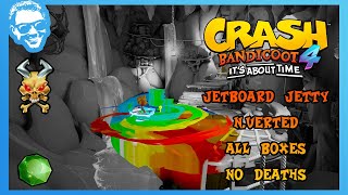 Jetboard Jetty NVerted  Full Walkthrough  No Deaths  All Gems  Crash Bandicoot 4 4k [upl. by Arhaz]