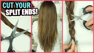 HOW TO CUT YOUR SPLIT ENDS AT HOME │ 5 HAIR CUTTING HACKS FOR CUTTING SPLIT ENDS [upl. by Willis]