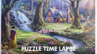 Disney Snow White by Thomas Kinkade Puzzle Time Lapse 1000 Pieces Oddly Satisfying [upl. by Ikkaj]