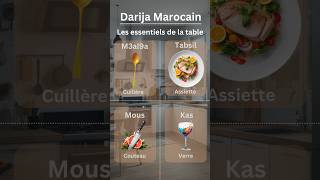 Apprends 4 Mots Essentiels de la Table en Darija Marocain  🇲🇦 learndarija apprendredarija [upl. by Dor]