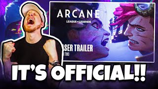 I CANT FKIN WAIT 🔥😭  Arcane Season 2  Official Teaser Trailer REACTION [upl. by Aikimat]