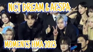 HMA 2023 NCT DREAM amp AESPA MOMENTS  31st Anniversary Hanteo Music Awards 2023 [upl. by Elianora]