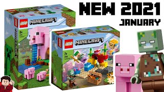 LEGO Minecraft 2021 January Sets Revealed [upl. by Lazarus]