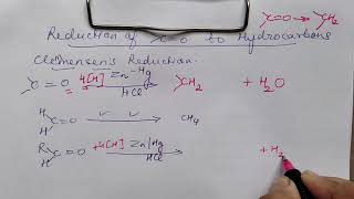 Reduction of Aldehydes amp Ketones to Hydrocarbon [upl. by Olmstead843]